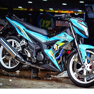 Tem rời honda sonic 150r dán xe xanh da trời - tem chuẩn hình