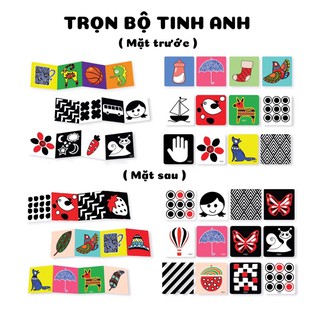 [HÀNG ĐẸP LOẠI 1] Thẻ kích thích thị giác cho trẻ sơ sinh đen trắng và có màu Lalala Baby