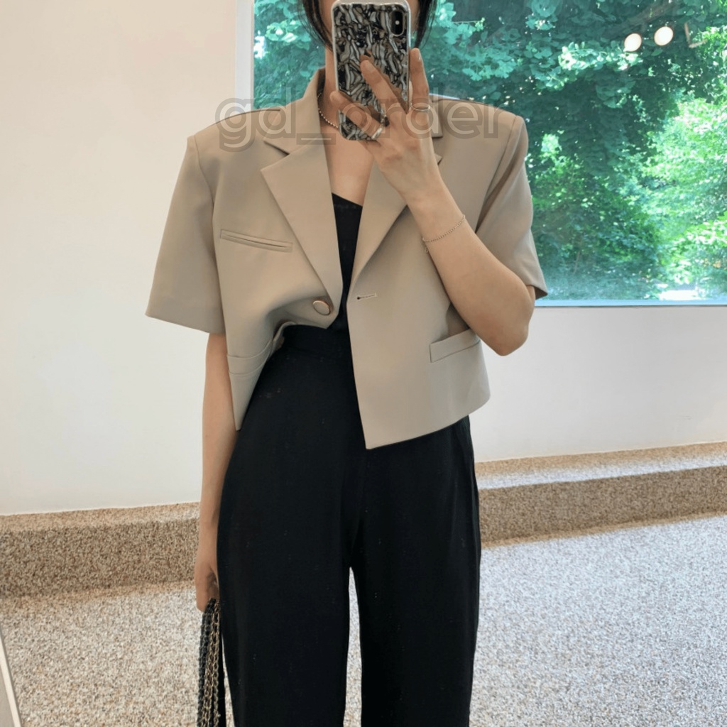 K13|Áo khoác hàn quốc blazer dáng ngắn cá tính cho nữ dài tay công sở thanh lịch gd_order