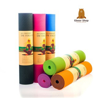 Thảm Tập Yoga Cao Su Non TPE Dày 6mm Chống Trượt - Gbear Shop