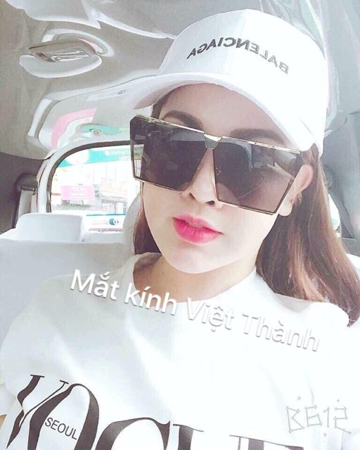 mắt kính mát râm thời trang cực chất vuông phẳng cho nam nữ