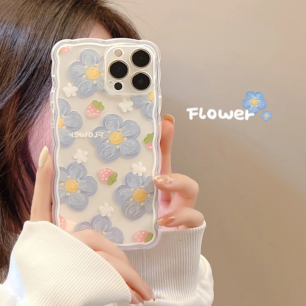 Ốp Điện Thoại TPU Mềm Họa Tiết Hoa / Việt Quất Cho iPhone 13 12 11 Pro Max 12 13 Mini XS Max X XS XR 7 8 Plus SE 2020
