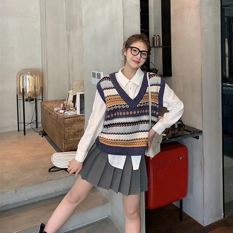 Áo ghi-lê vải len xẻ cổ chữ V dáng rộng thời trang cho phái nữ | BigBuy360 - bigbuy360.vn