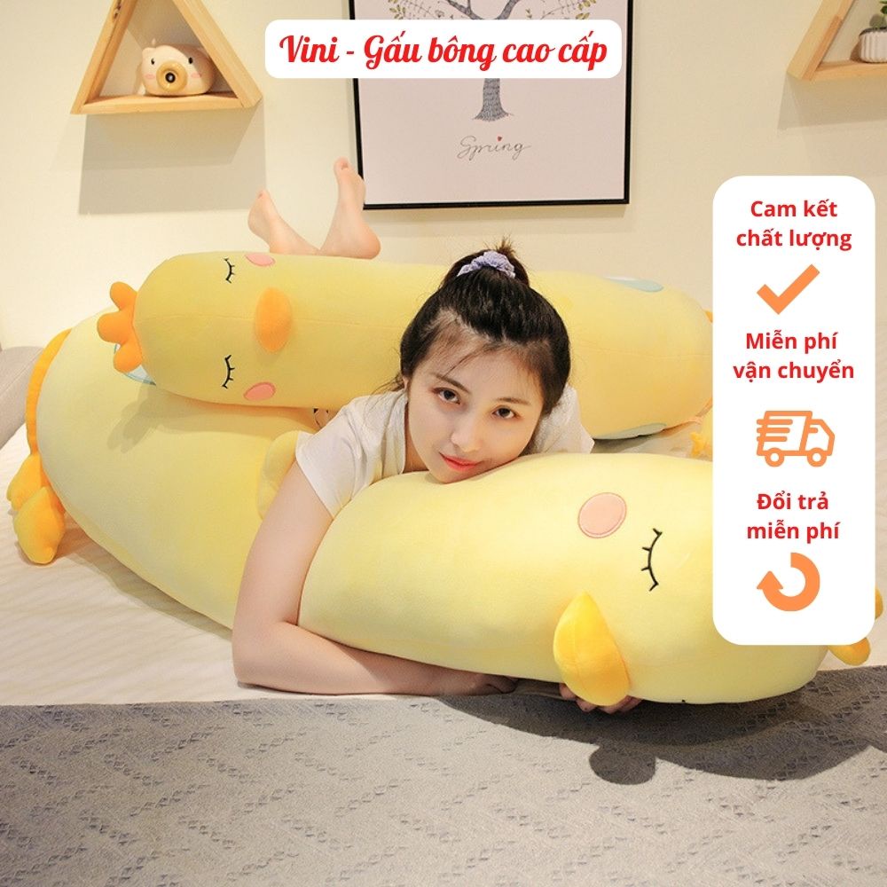 Gấu bông gà gô cổ dài cao cấp - Gối ôm gà gô vàng kích cỡ 40cm