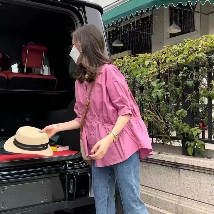 Áo Sơ Mi Tay Ngắn Dáng Rộng Phong Cách Hàn Quốc Thời Trang Mùa Hè Mới 2022