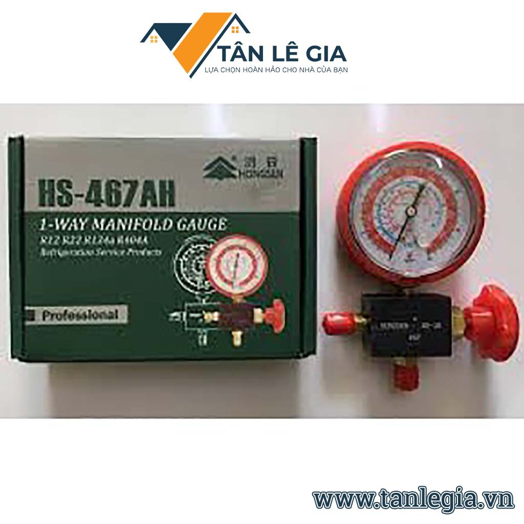 Đồng hồ đo nạp gas đơn hãng Hongsen Cao áp - Hạ áp HS-467AH HS-467AL