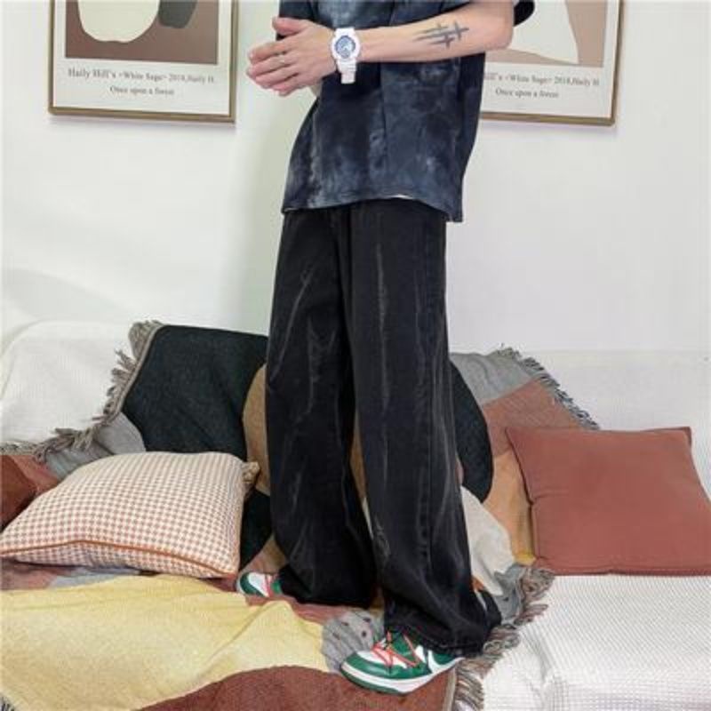 Quần Jeans Nam Dài Ống Rộng Thời Trang Phong Cách