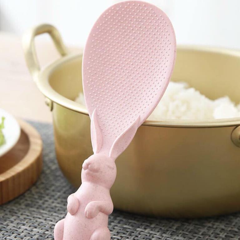 [HÀNG CÓ SẴN] Thìa Muỗng Vá Xới Cơm Chống Dính Hình Tai Thỏ Xinh