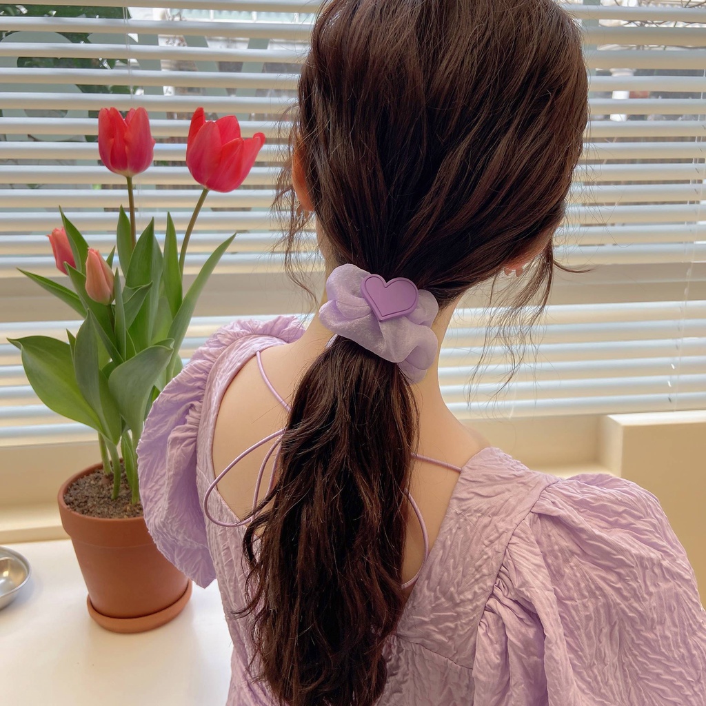 Dây Buộc Tóc Cao Su Co Giãn In Họa Tiết Gấu Xinh Xắn Thời Trang Hàn Quốc Cho Nữ