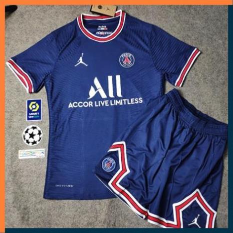 Bộ quần/áo thể thao, Bộ bóng đá giá sỉ PSG hàng Thái Lan 160K chất vải mềm mát mịn, thấm hút mồ hôi.