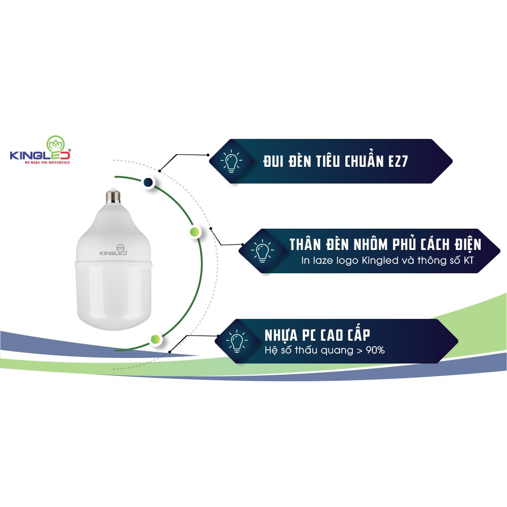 [KINGLED] BÓNG BULD HÌNH TRỤ CÔNG NGHỆ DOB                                                                   (CHỐNG CẬN)