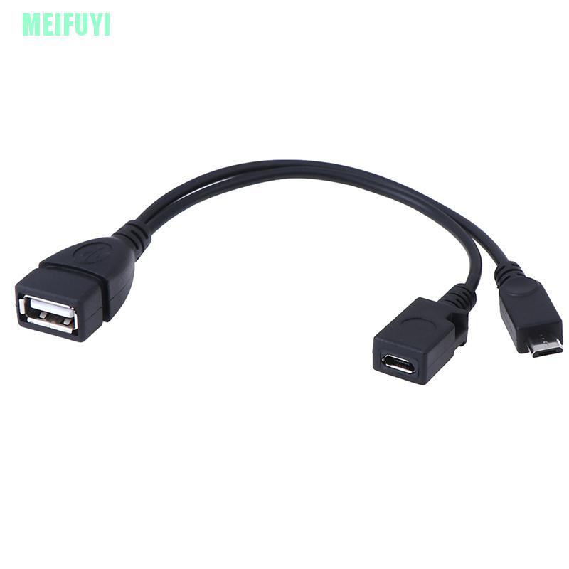 Cáp Chuyển Đổi Từ 2 Trong 1 Micro Usb Đực Sang Đầu Cái Sang Usb 2.0 Otg