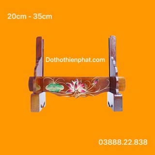 Khung chân hình gỗ tràm ( khung tăng giảm) khung hình thờ giá đỡ khung hình cẩn