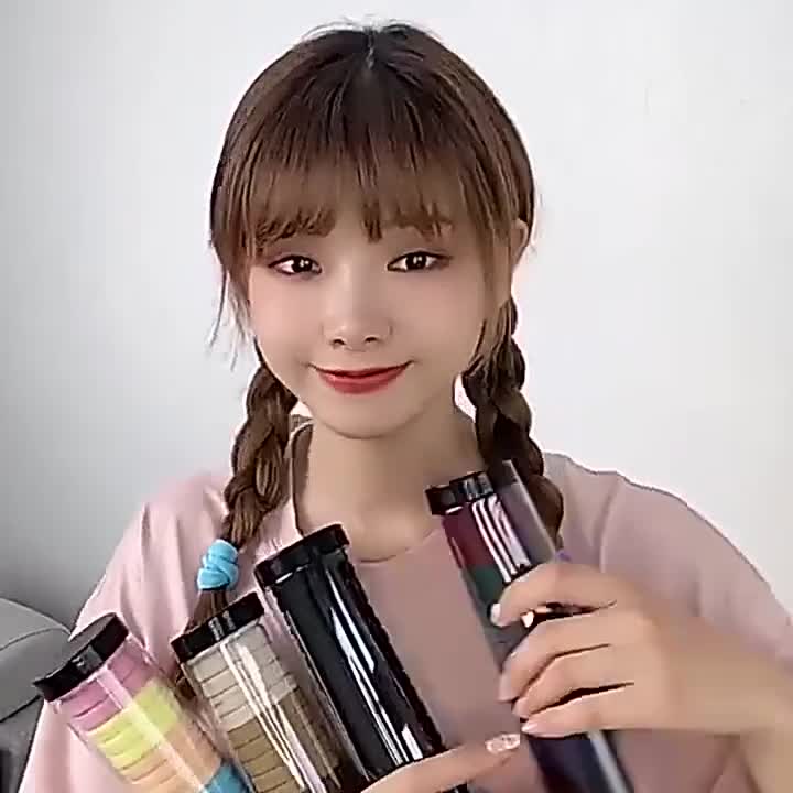 Dây Buộc Tóc NOVSET Cột tóc Nhiều Màu Sắc Trơn Kèm Ông Đựng Trong Suốt  SET 20 CHUN [ MÃ C801 ]