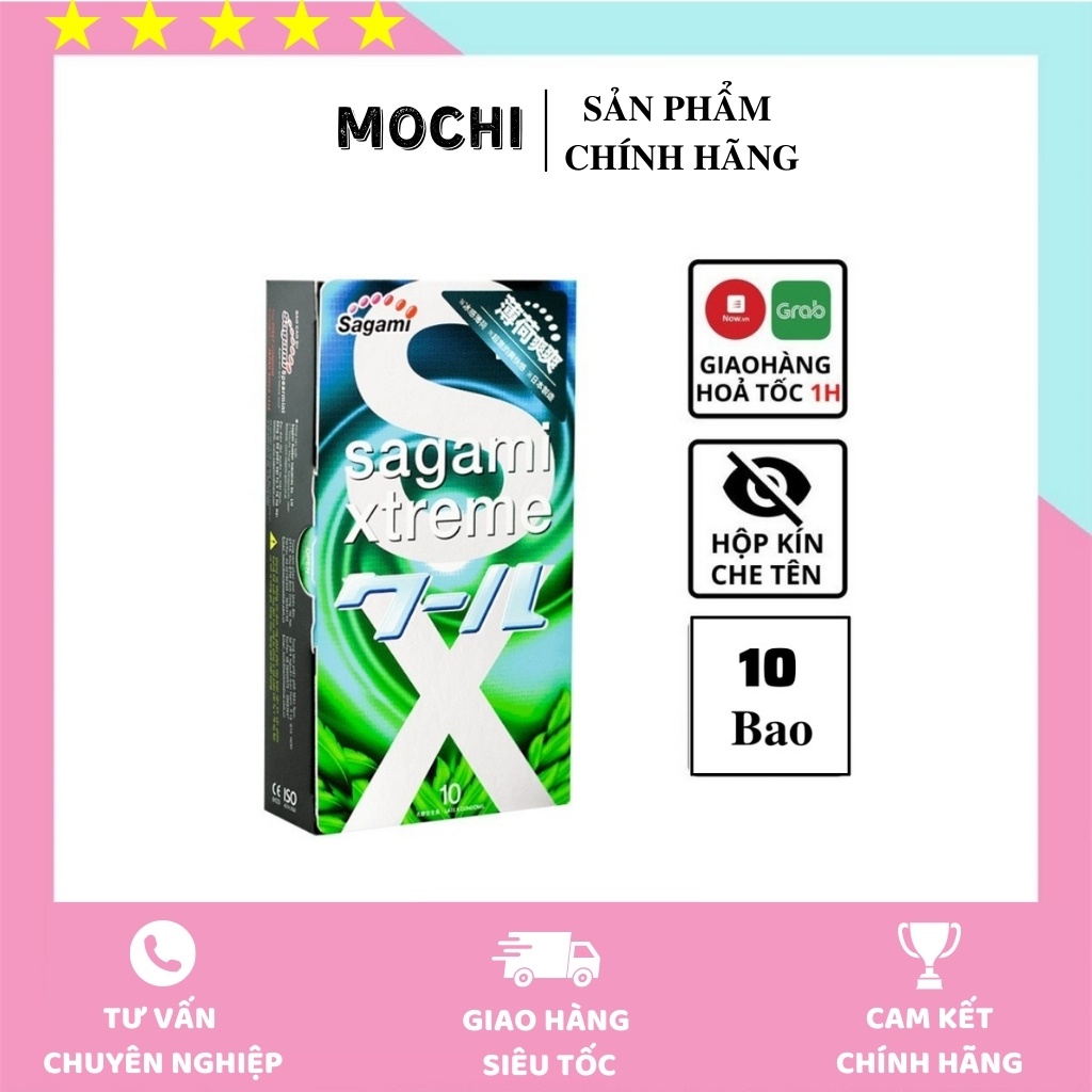 Bao cao su Hương Bạc Hà SAGAMI Xtreme Spearmint - Nhật Bản (HỘP 10 CHIẾC)