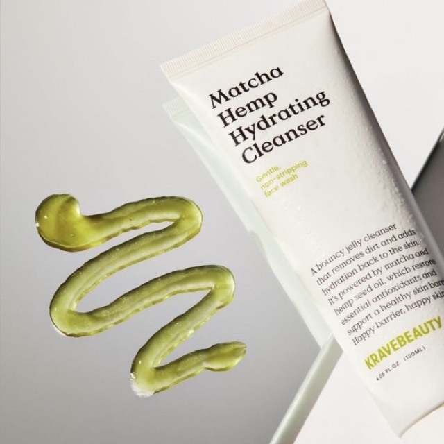 Sữa rửa mặt tạo bọt Krave Beauty Matcha Hemp Hydrating Cleanser - 120ml