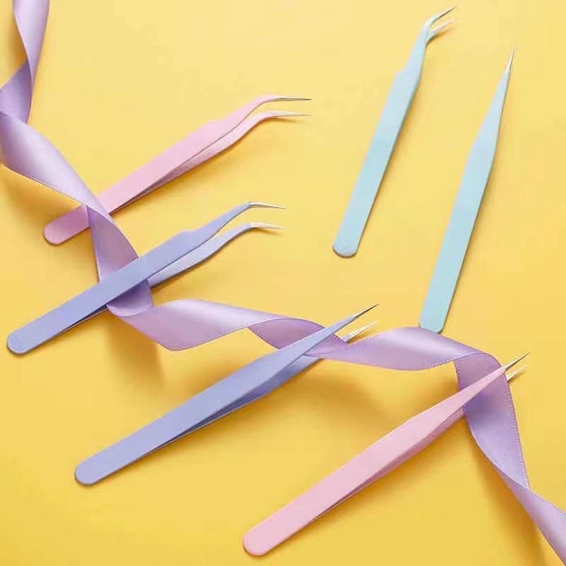 Nhíp Kẹp Trang Trí Móng Tay Bằng Thép Không Gỉ Màu Sắc Macaron