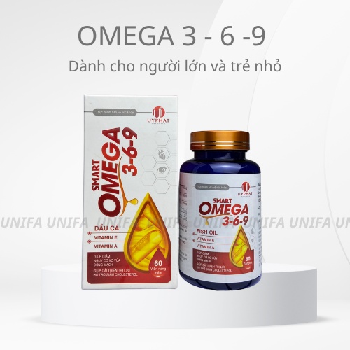Omega 3, Omega 369 Uy Phat Pharma, Viên uống bổ mắt giúp cải thiện thị lực, giảm CHOLESTEROL, bổ sung VITAMIN - Hộp 30v