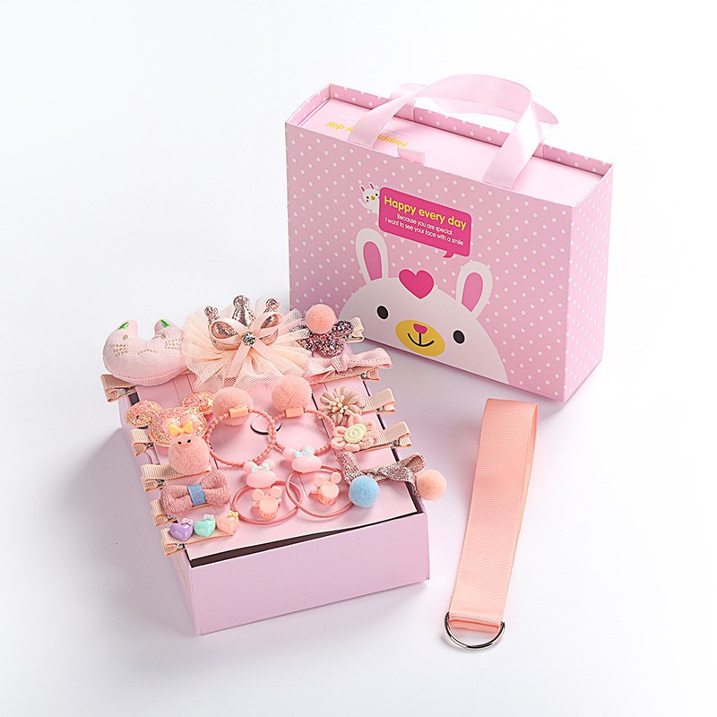Set 18 phụ kiện tóc 18pcs Kẹp tóc Children's Hair Clip Set Girl's Headwear Cute Baby Hair Accessories