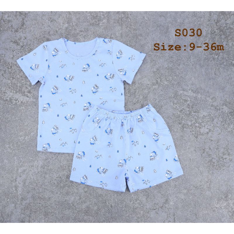 Bộ cộc tay cài vai Dokma bé trai, bé gái 6-24M