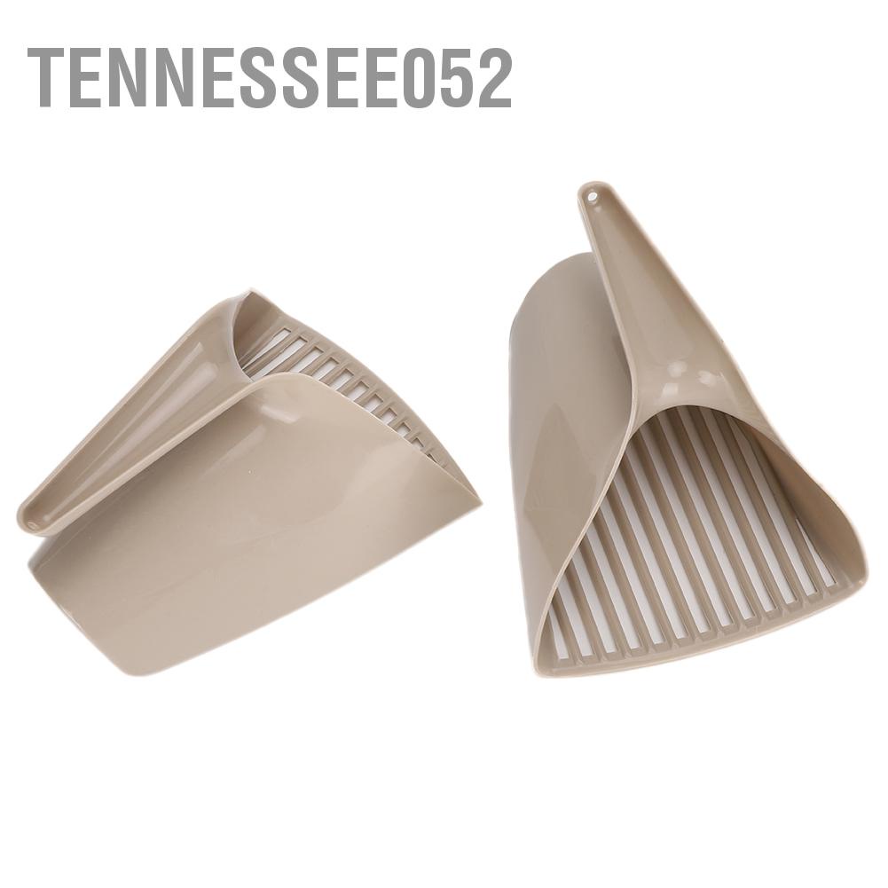 Tennessee052 2Pcs/ Set Cat Litter Boxes Shovel Cleaning Tool Toilet Plastic Scoop with Handle