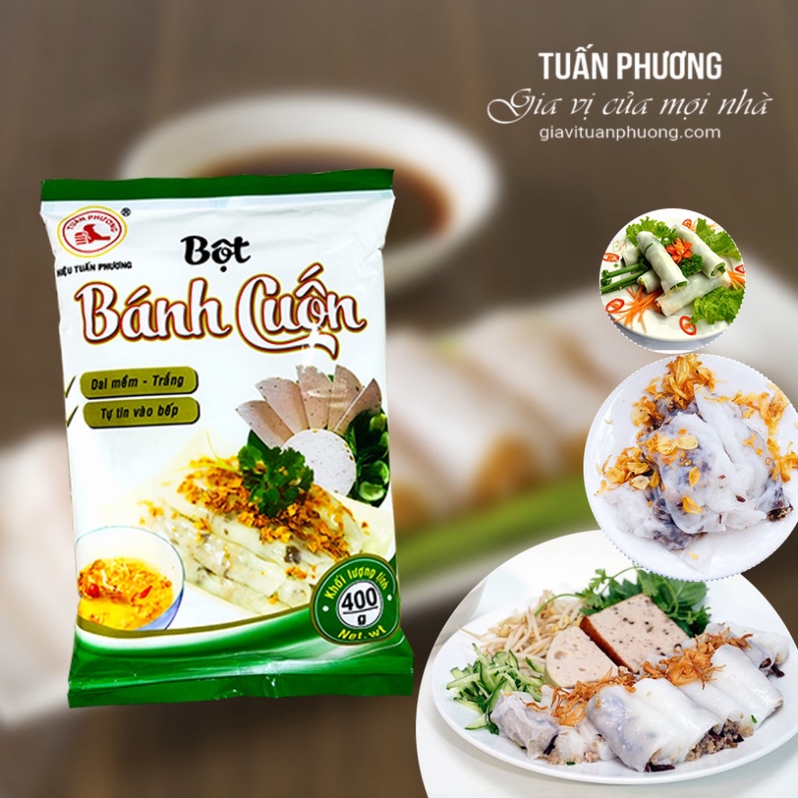 Bột Bánh Cuốn Tuấn Phương 400g ( Gói )
