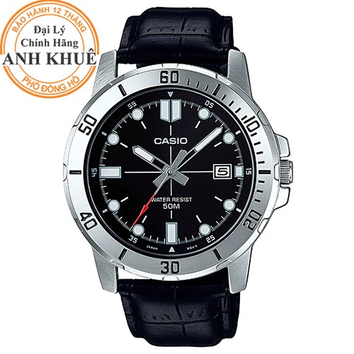 Đồng hồ nam dây da Casio Anh Khuê MTP-VD01L-1EVUDF