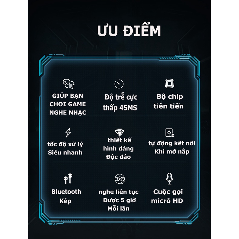 Tai nghe gaming P30 âm thanh HIFI,pin siêu trâu,tích hợp gaming mode giảm độ trễ khi chơi game