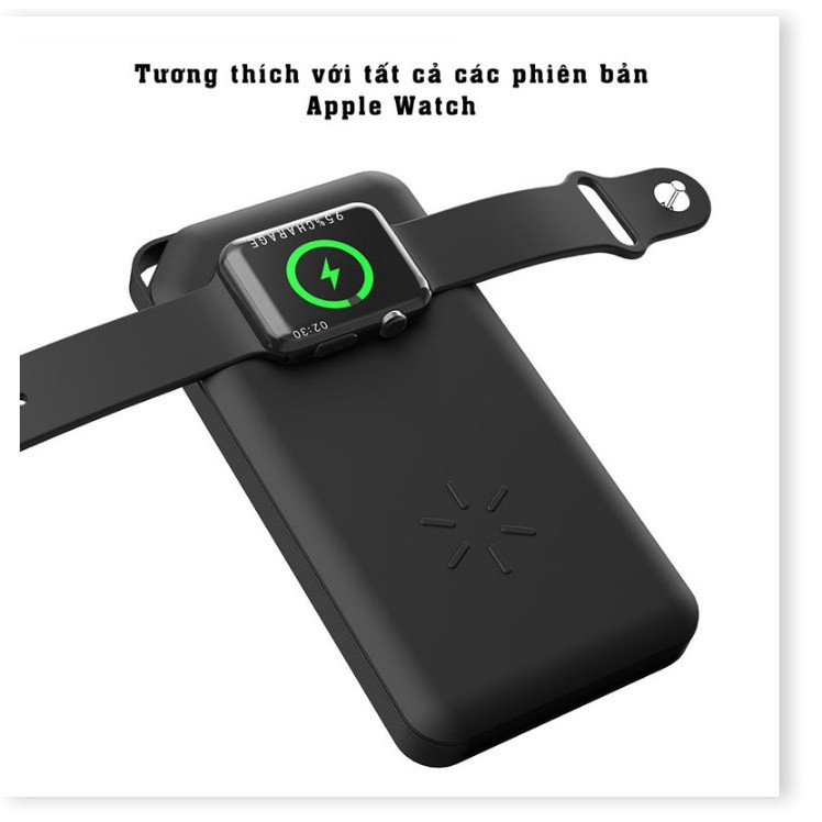 Pin sạc dự phòng không dây 10000mAh 2in1 W6 cho Iphone và Apple Watch