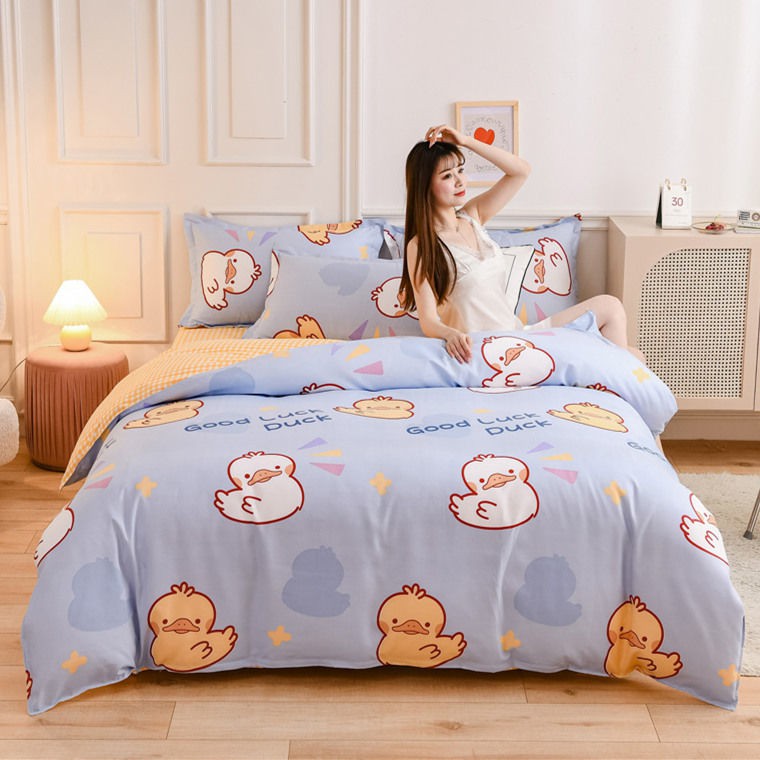 Bộ Chăn Ga Và Vỏ Gối 100% Cotton Họa Tiết Ai Cập