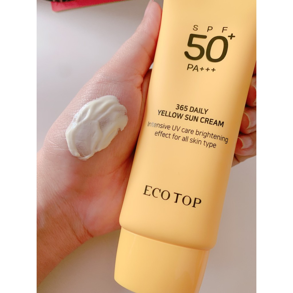 Kem chống nắng Ecotop 365 Daily Yellow Sun Cream 70ml- Màu vàng