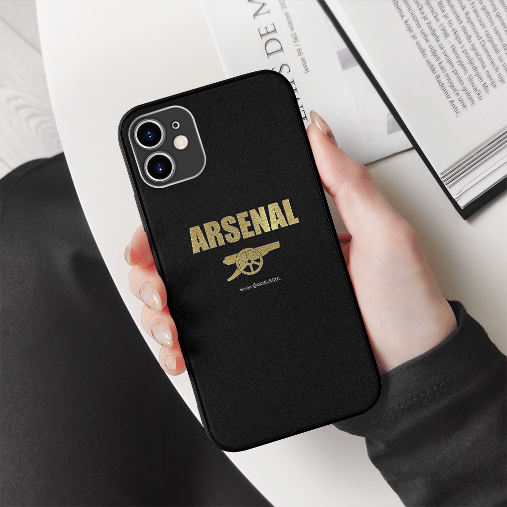Ốp điện thoại dẻo logo arsenal gold cho iphone 6 - iphone 13 ASN20210091