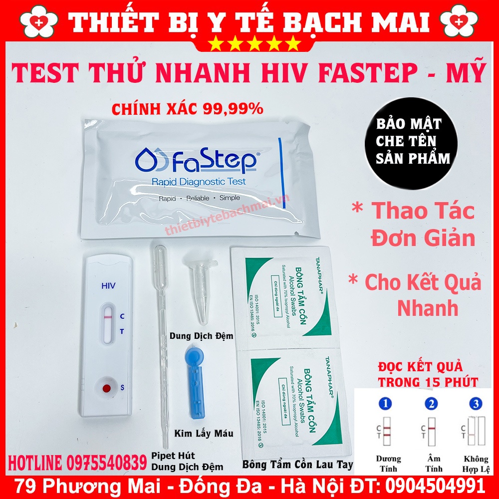 [HỎA TỐC HN] Que Test Thử Nhanh HIV Tại Nhà Fastep USA - Kết Quả Chính Xác Đến 99%