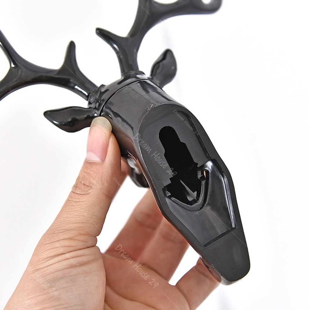 Móc treo đồ đa năng hình đầu hươu 3 màu kích thước 19cm x 17cm