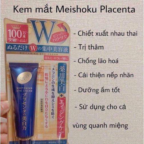 Kem Mắt Ngừa Thâm lLm Mờ Nếp Nhăn Mắt Meishoku Whitening Eye Cream Nhật Bản | WebRaoVat - webraovat.net.vn