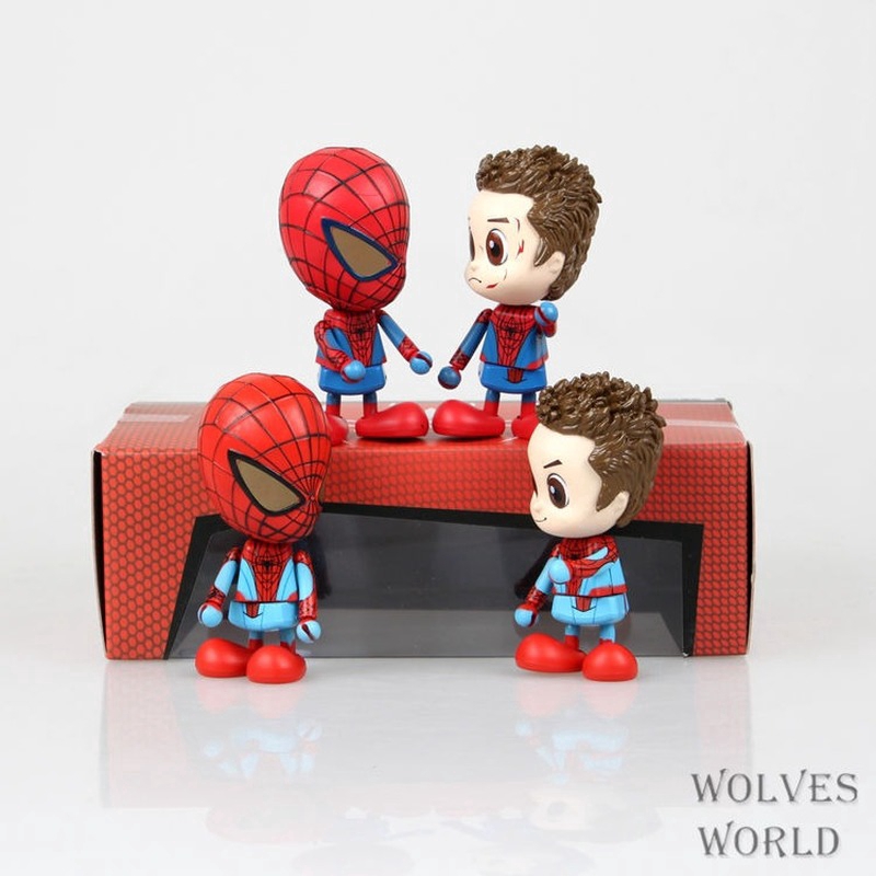 Mô Hình Spider-Man Bằng Pvc 2 Phong Cách Chibi