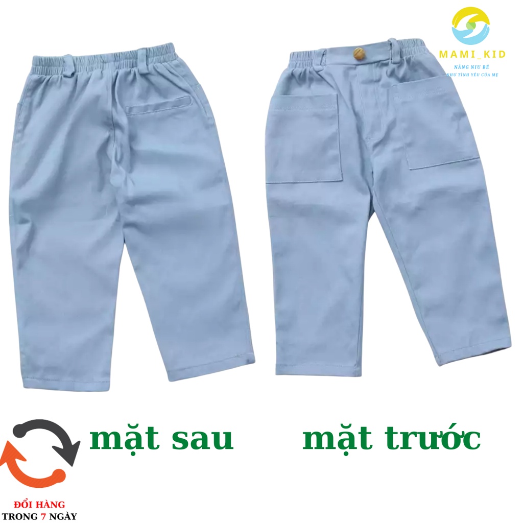 Quần Kaki Cho Bé Trai Đi học Mami kid, chất kaki mềm, đủ size 17-38kg