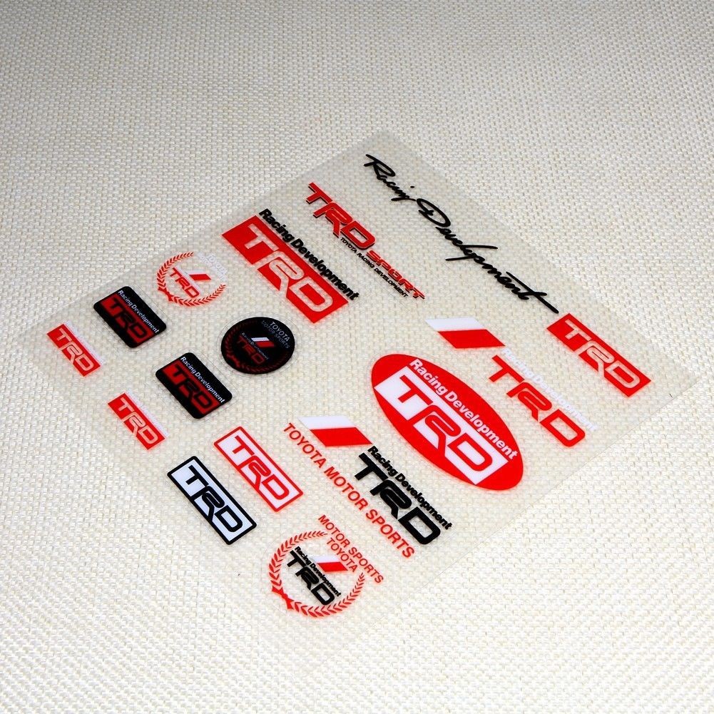 Nhãn dán cao cấp cho xe hơi Toyota Trd