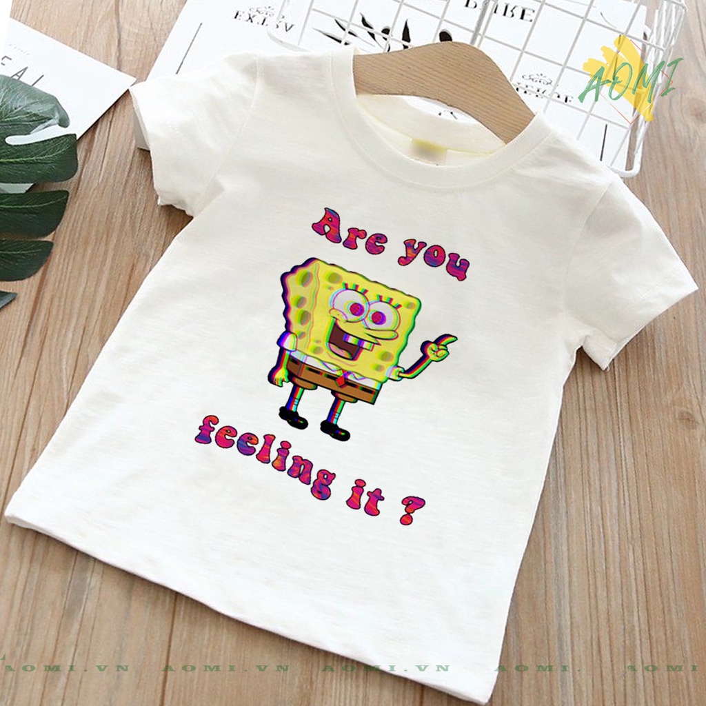 ÁO THUN SpongeBob Patrick UNISEX PHÔNG NAM NỮ GIA ĐÌNH CẶP ĐÔI CÓ SIZE TRẺ EM CHO BÉ TRAI GÁI AOMIVN
