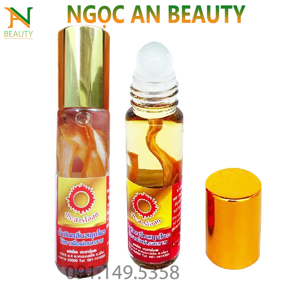 Dầu gió lăn thảo dược Mặt Trời Đỏ Thái Lan hàng chuẩn Thơm - Nóng