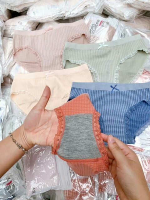 Set 5 quần lót nữ sợi cotton tre mềm mát size  S M L