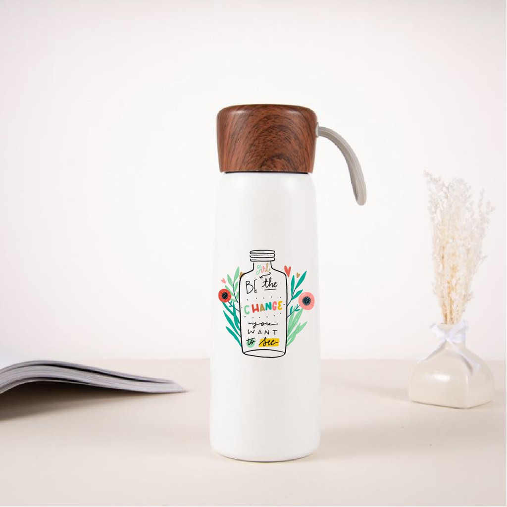 Bình nước giữ nhiệt 💖HVP💖,bình giữ nhiệt HVP làm bằng inox 304, giữ nóng/lạnh 8h-20h, dung tích 500ml có tặng túi nhựa