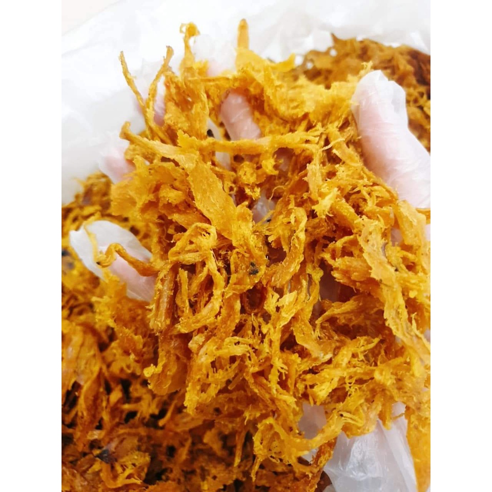 Mực xé tẩm gia vị sấy gừng hũ 200gr loại 1 ngon thơm cay cay dai dai