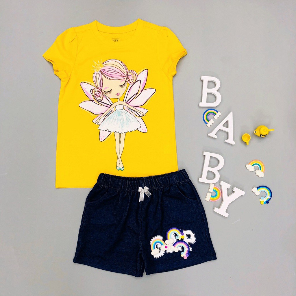 Áo thun tay ngắn size đại cho bé gái 15-40 kg