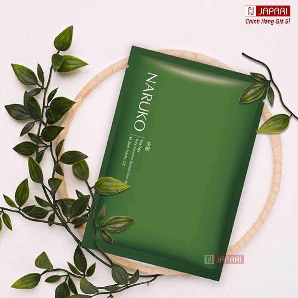 Mặt Nạ Naruko Dưỡng Da Chính Hãng BẢN ĐÀI LOAN -Hộp Mặt Nạ Dưỡng Cấp Ẩm Giảm Mụn Đầu Đen Tinh Chất Tràm Trà Japari