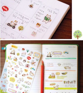 Bộ 6 tấm sticker con mèo con
