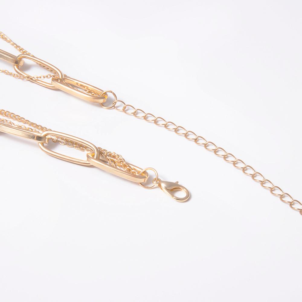 ANEMONE Vòng cổ Nhiều Lớp Mặt Ổ Khóa Trái Tim