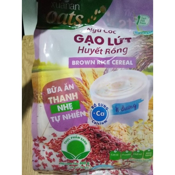 Ngũ cốc gạo lứt huyết rồng Xuân An Ít Đường 400g