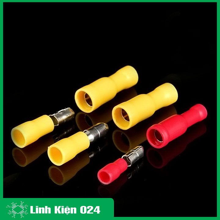 Gói 100 chiếc cos đầu đạn MPD FRD 2 đầu đực cái 1.25-156, 2-156 cốt bấm nối dây điện đủ màu kích thước