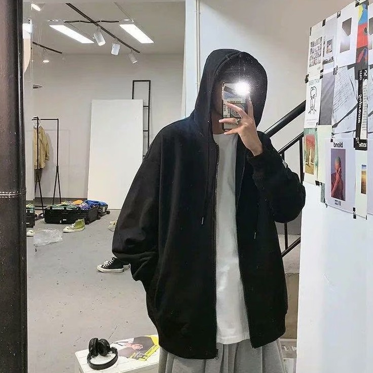 The autumn men's simple Korean version of loose hooded fashion coat | BigBuy360 - bigbuy360.vn